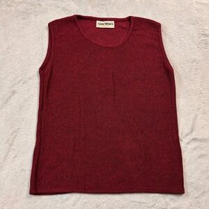 Vintage SAN‎ REMO by Laura Knits Sleeveless Knit Top Women's Burgundy Size M